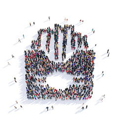 people french fries fast food 3d