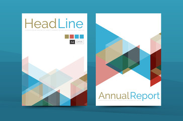 Color business brochure cover vector template