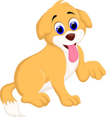Fototapeta na wymiar cute cartoon puppy for you design