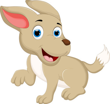 funny puppy cartoon posing