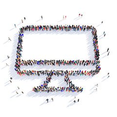 people monitor shape 3d