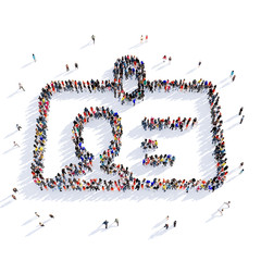 people badge shape 3d
