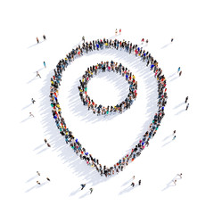 people MAP Pointer shape 3d