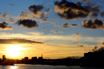 Naklejka premium Zachód słońca