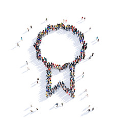 people medal award shape 3d