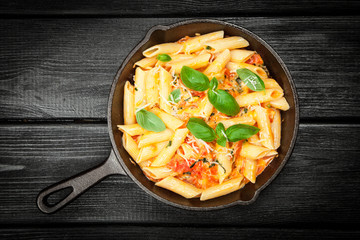 Traditional penne pasta