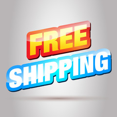 Free Shipping Vector Text. Free Delivery.