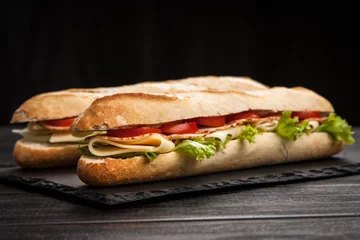 Fototapete Snack Panini-Sandwich vom Grill