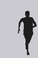 Fototapeta na wymiar Composite image of fit man running against white background