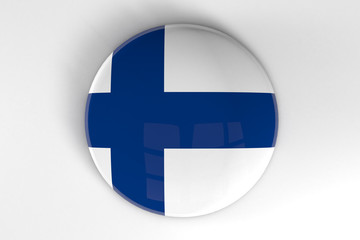 Obraz premium Finland flag badge button