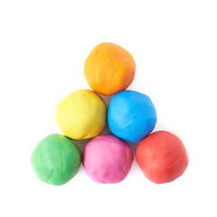 Plasticine balls isolated