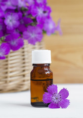 Small bottle of natural cosmetic (essential) aroma oil