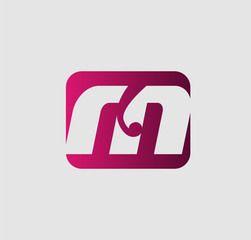 Letter m logo icon design template elements. Vector color sign
