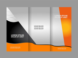 Fototapeta premium Tri-fold Brochure and Catalog Vector Design Template 