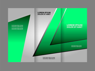 Professional business three fold flyer template, corporate brochure 
