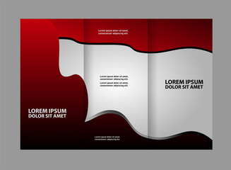 brochure design template abstract waves curves set
