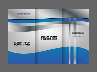 Vector modern tri-fold brochure design template
