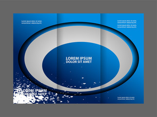 Fototapeta premium brochure design template vector trifold abstract 