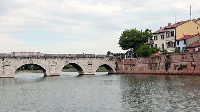 Tiberius bridge Rimini Italy