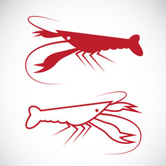 Vector image of an lobster design on white background., Lobster