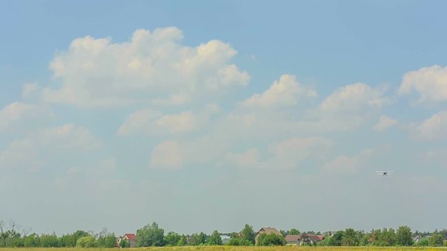 The landing light airplanes