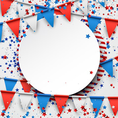 Fototapeta premium Background with flags and stars.