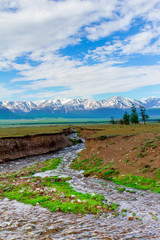 In a mountain valley