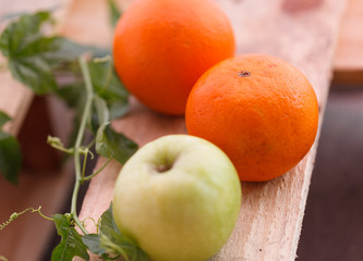 orange and apple