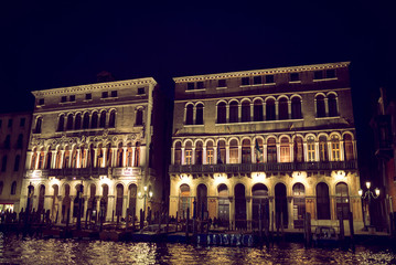 Naklejka premium Venice Grand canal by night