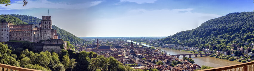 Heidelberg city and Neckar river, Germany