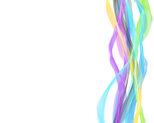 Abstract colorful wave on withe background