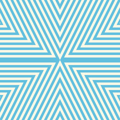 Seamless pattern with symmetric geometric ornament. Blue color abstract background.