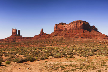 Monument Valley Tribal Park, on Arizona and Utah border line.