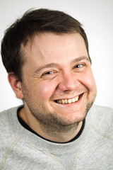 Obraz premium Man on a gray background