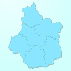 Fototapeta na wymiar Centre blue map on degraded background vector