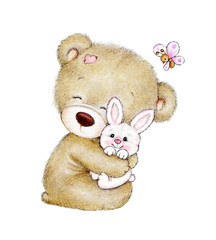 Teddy bear with bunny - 114549534