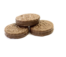 chocolate cookie isolated on a white background