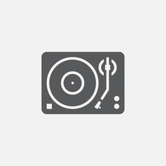 Turntable icon, vector illustration