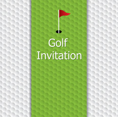 Golf invitation graphic design