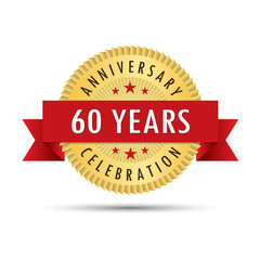 Sixty years anniversary celebration icon logo