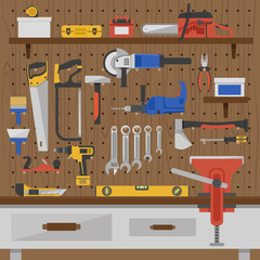 Work Tools Wall Composition