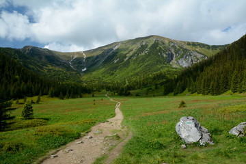 Fototapeta na wymiar Trail in Kondratowa valley