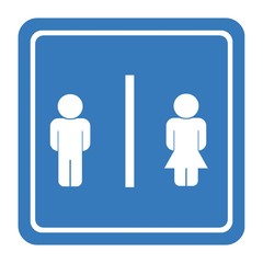 Toilettes dans un panneau