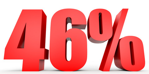 Discount 46 percent off. 3D illustration.