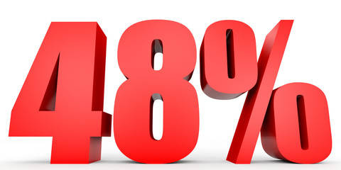 Discount 48 percent off. 3D illustration.