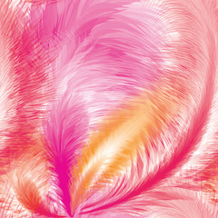 Pink Feathers Seamless Pattern