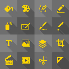 Vector Flat Icon Set - Design and Art

