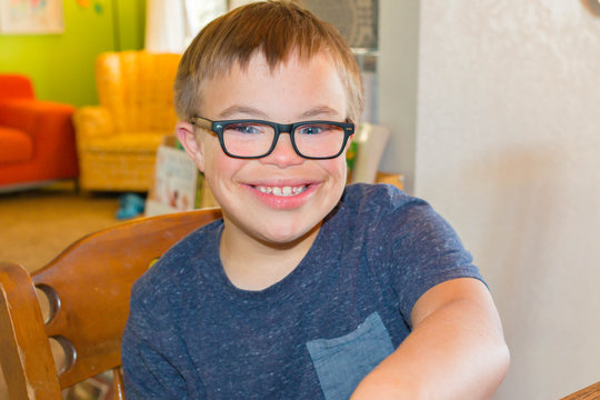 Boy With Downs Syndrome