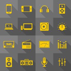 Vector Flat Icon Set - Gadget

