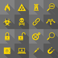 Vector Flat Icon Set - Security

